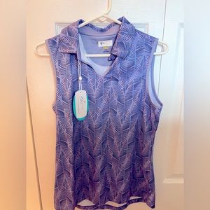 Ladies Greg Norman Sleeveless Gold Shirt
